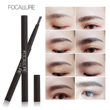 FOCALLURE New Waterproof 3 Colors Eye Brow Eyeliner Eyebrow Pen Pencil with Brush Makeup Cosmetics Tools