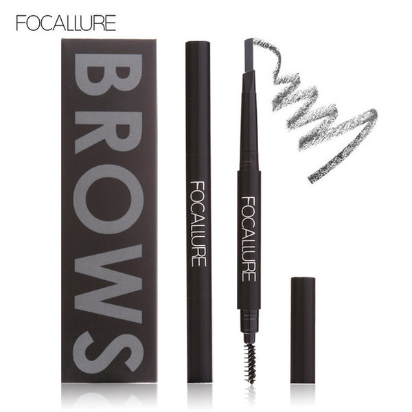 FOCALLURE New Waterproof 3 Colors Eye Brow Eyeliner Eyebrow Pen Pencil with Brush Makeup Cosmetics Tools