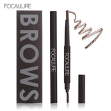 FOCALLURE New Waterproof 3 Colors Eye Brow Eyeliner Eyebrow Pen Pencil with Brush Makeup Cosmetics Tools