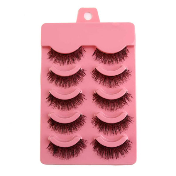 5 Pairs/Set Natual Fashion Handmade Soft Eye Lashes Extension Makeup Long False Eyelashes Beauty Accessory