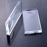 Pro Eyelash Glue Glass Eyelash Glue Holder Palette Transparent Eyelash Extension Stand Glass Pad Eyelash Extension Makeup Tool