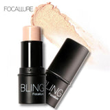 FOCALLURE BLING Focallure Highlight Powder Stick Gold Shade And Silver Artifact Lasting Women Beauty