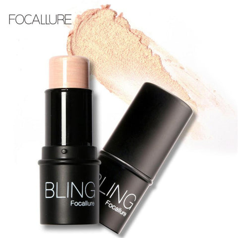 FOCALLURE BLING Focallure Highlight Powder Stick Gold Shade And Silver Artifact Lasting Women Beauty